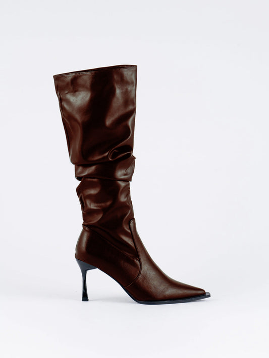 Kandra Knee High Boots - Brown Sugar