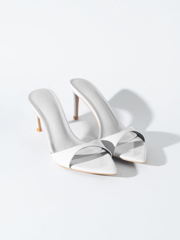 Bandel PVC Mules - Ivory White