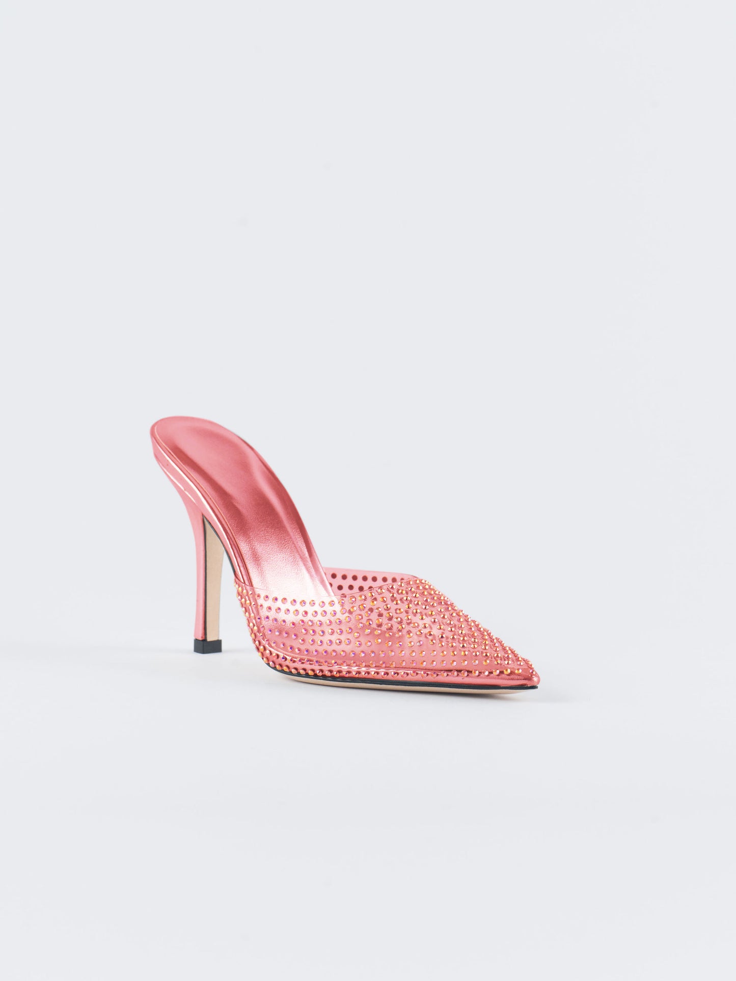 Moonlight Crystal Embellished Sandals - Peach