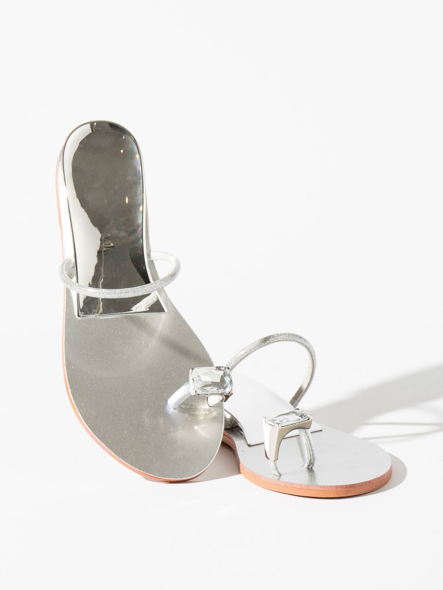 Infini Dimond Ring Flats - Glass Silver