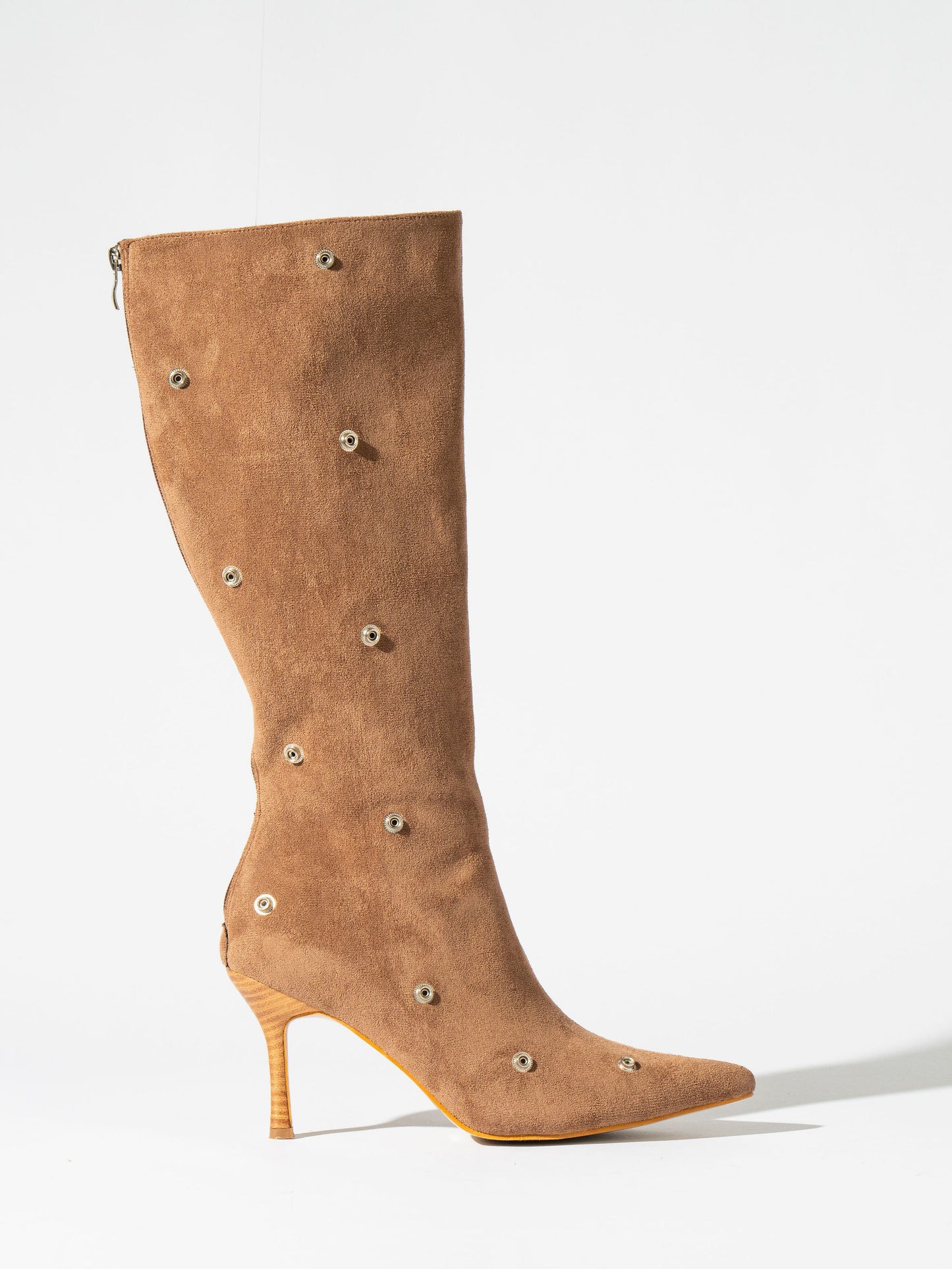 Fini Pointed Toe Buckle Detachable Boots - Carmel Brown