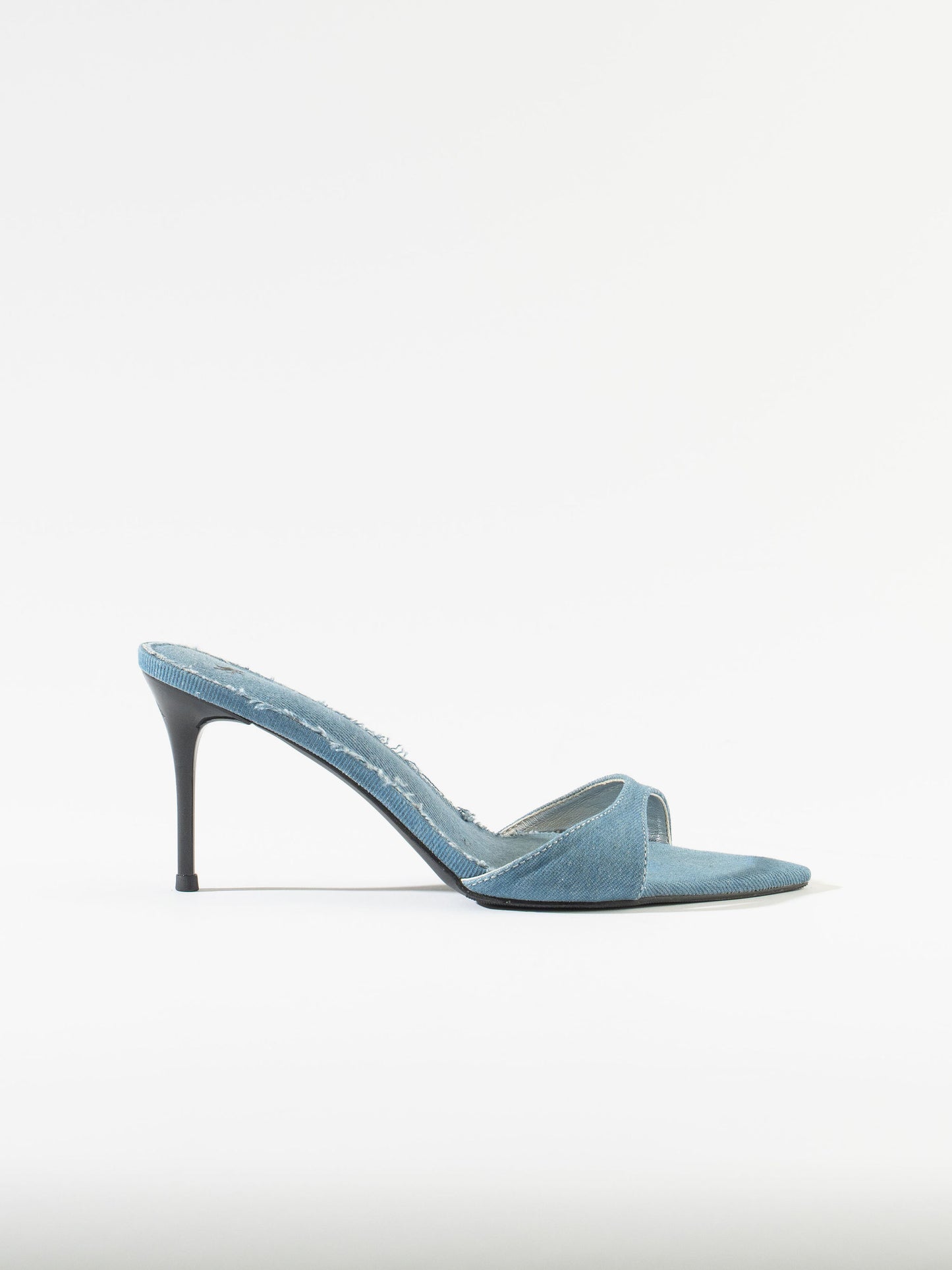 Nastya Denim Mules - Light Washed Denim