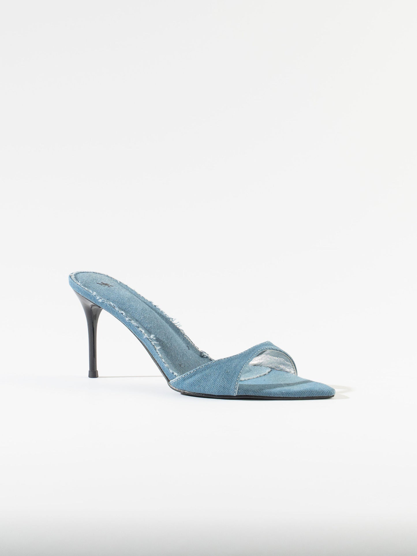 Nastya Denim Mules - Light Washed Denim