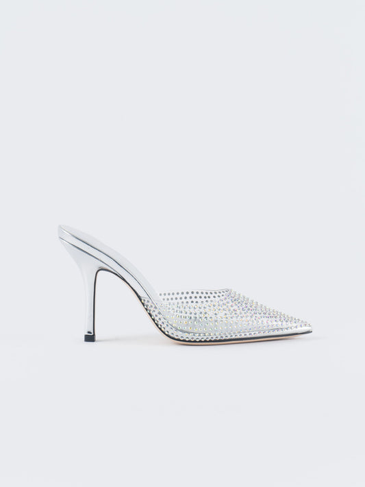 Moonlight Crystal Embellished Sandals - Clear