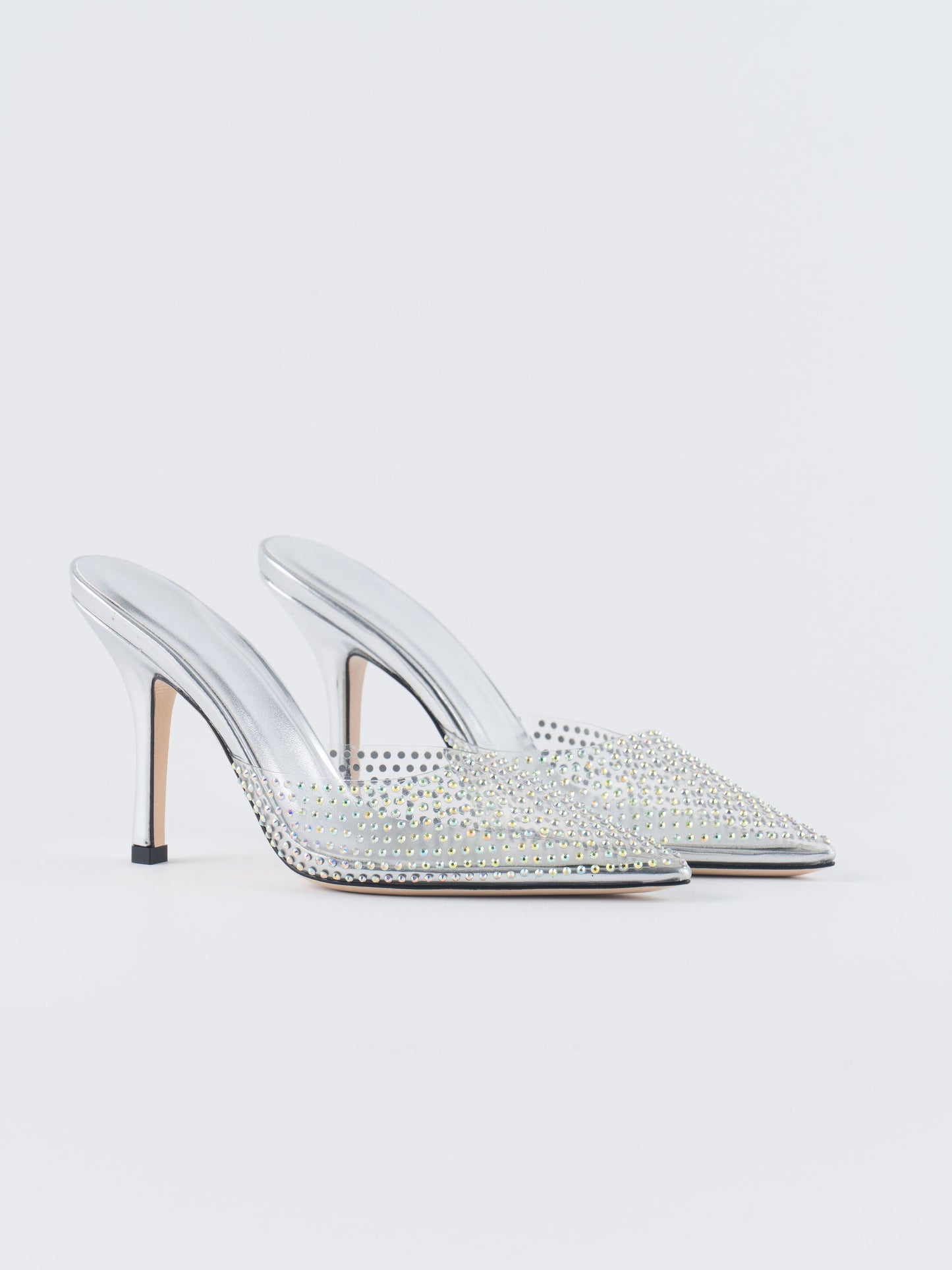 Moonlight Crystal Embellished Sandals - Clear