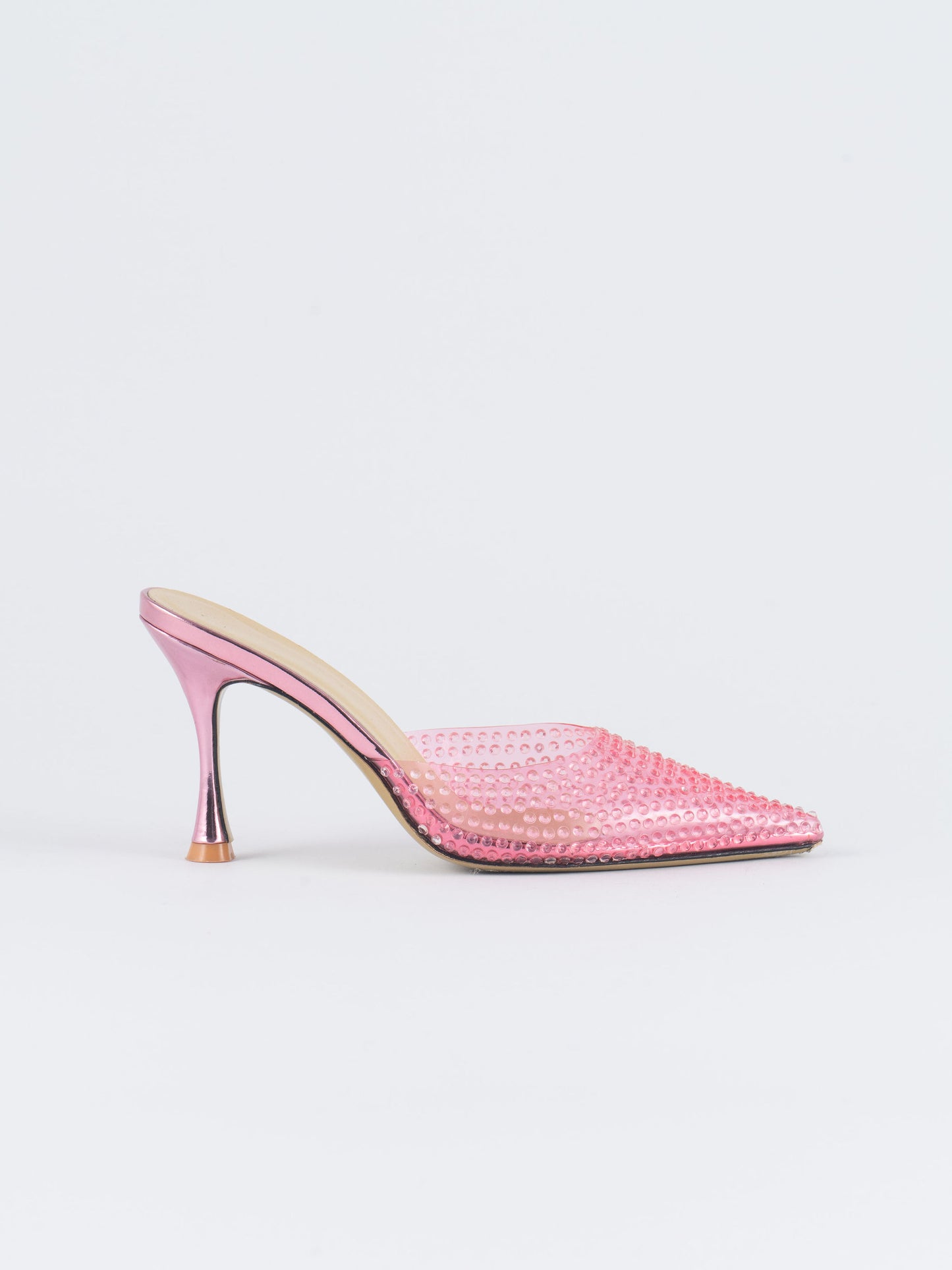 Moonlight Crystal Embellished Sandals - Baby Pink