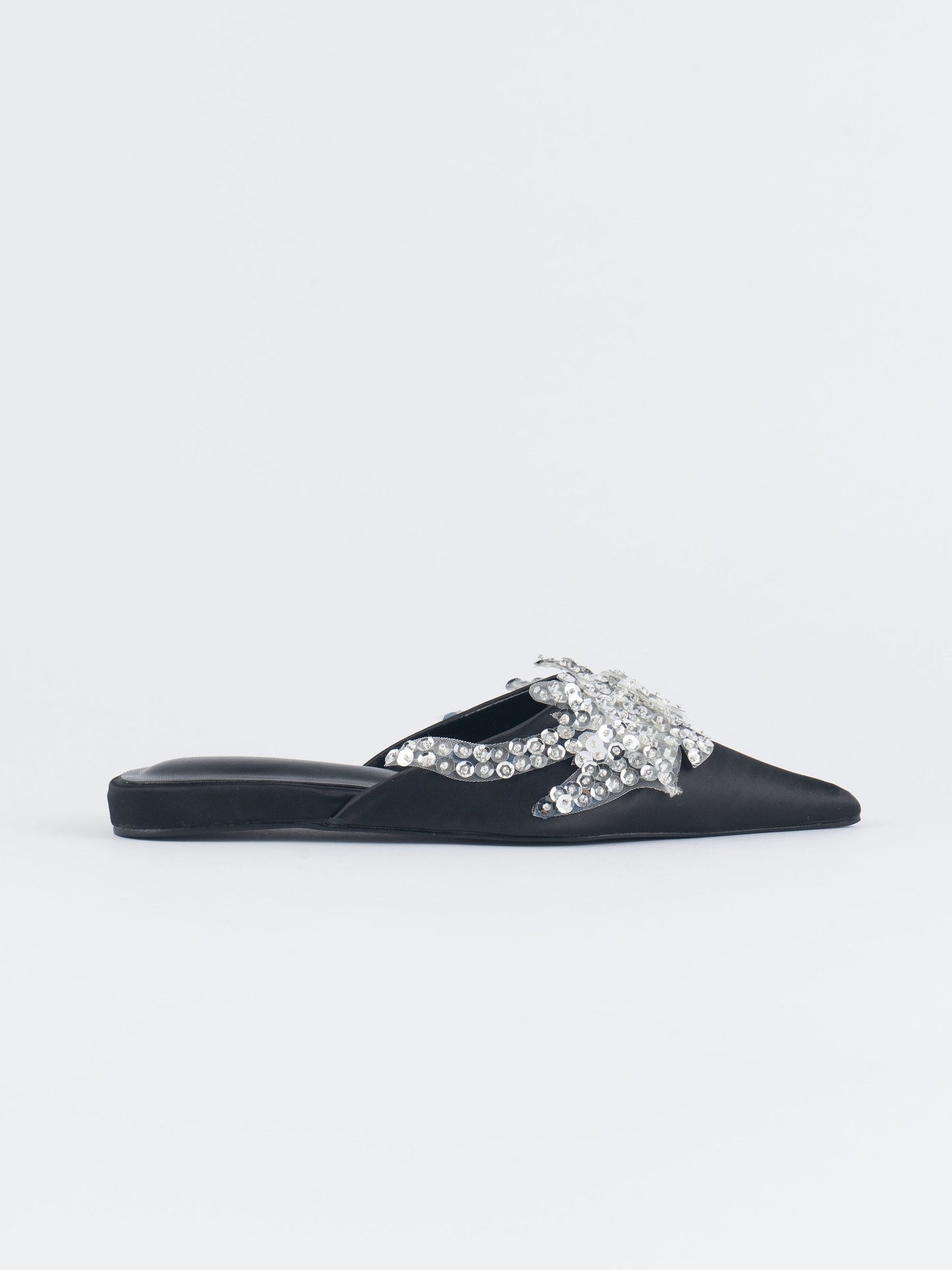 Pairs Shine Pointy Toe Rhinestone Flats - Limited Release