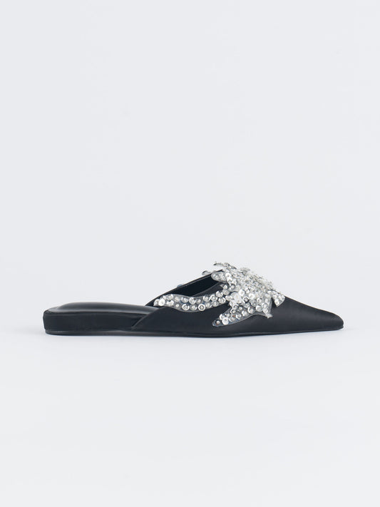 Pairs Shine Pointy Toe Rhinestone Flats - Limited Release