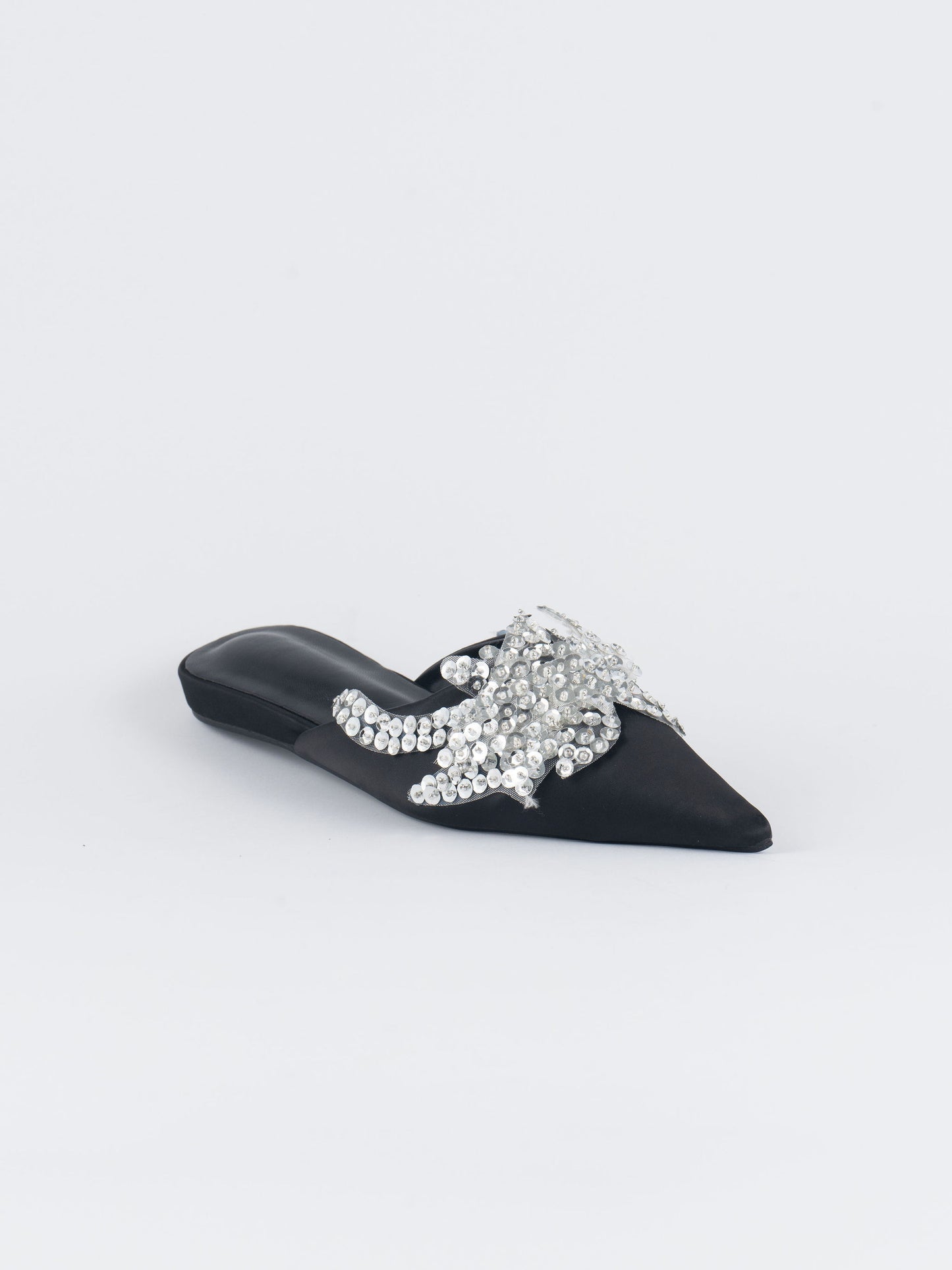 Pairs Shine Pointy Toe Rhinestone Flats - Limited Release