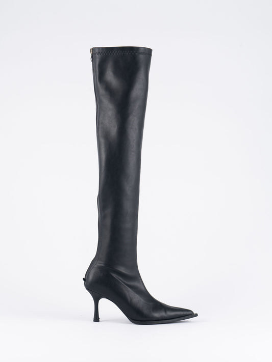Pairs High Over the Knee High Boots - Black
