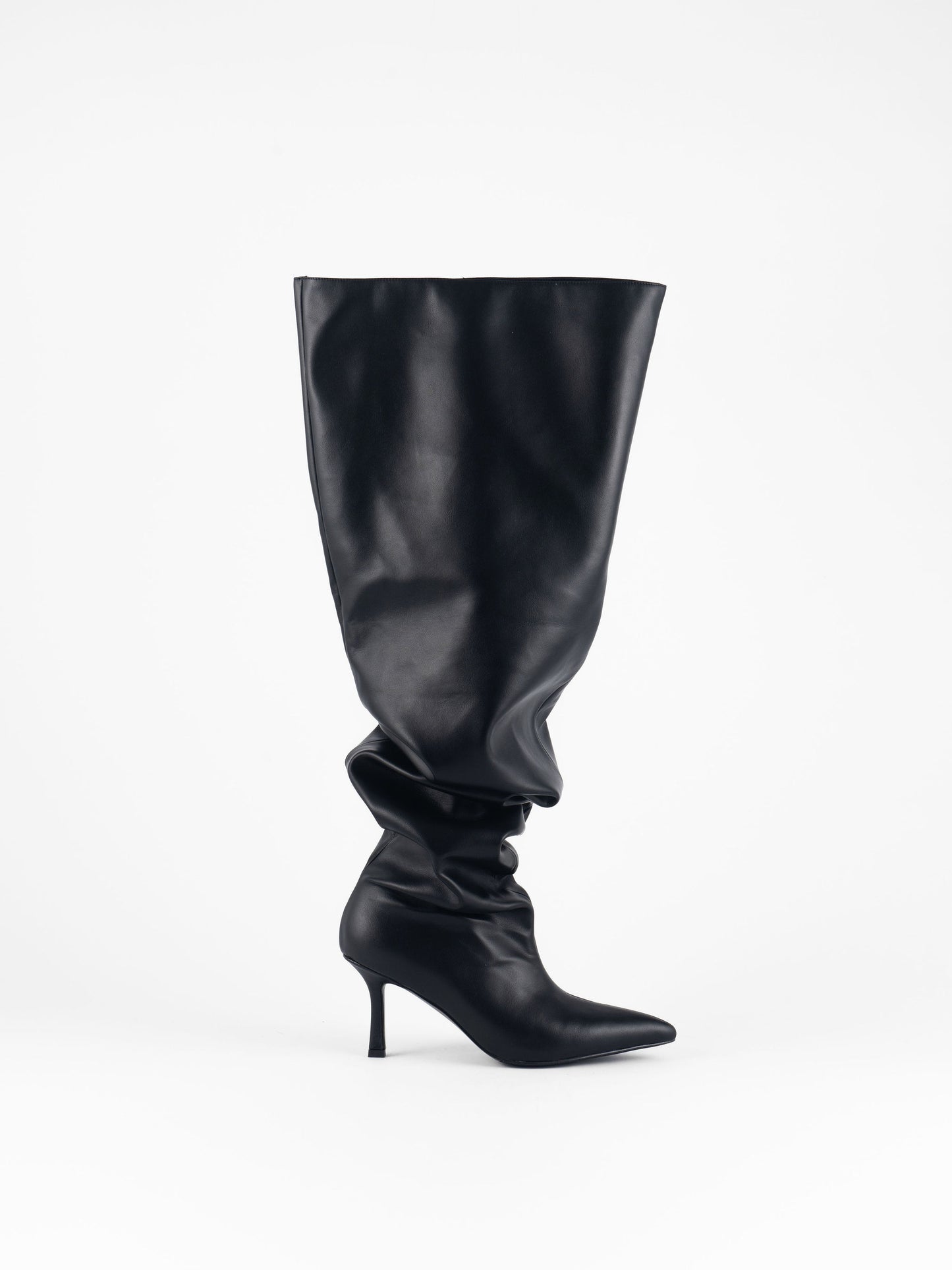 Young City Thigh High Trouser Boots - Black