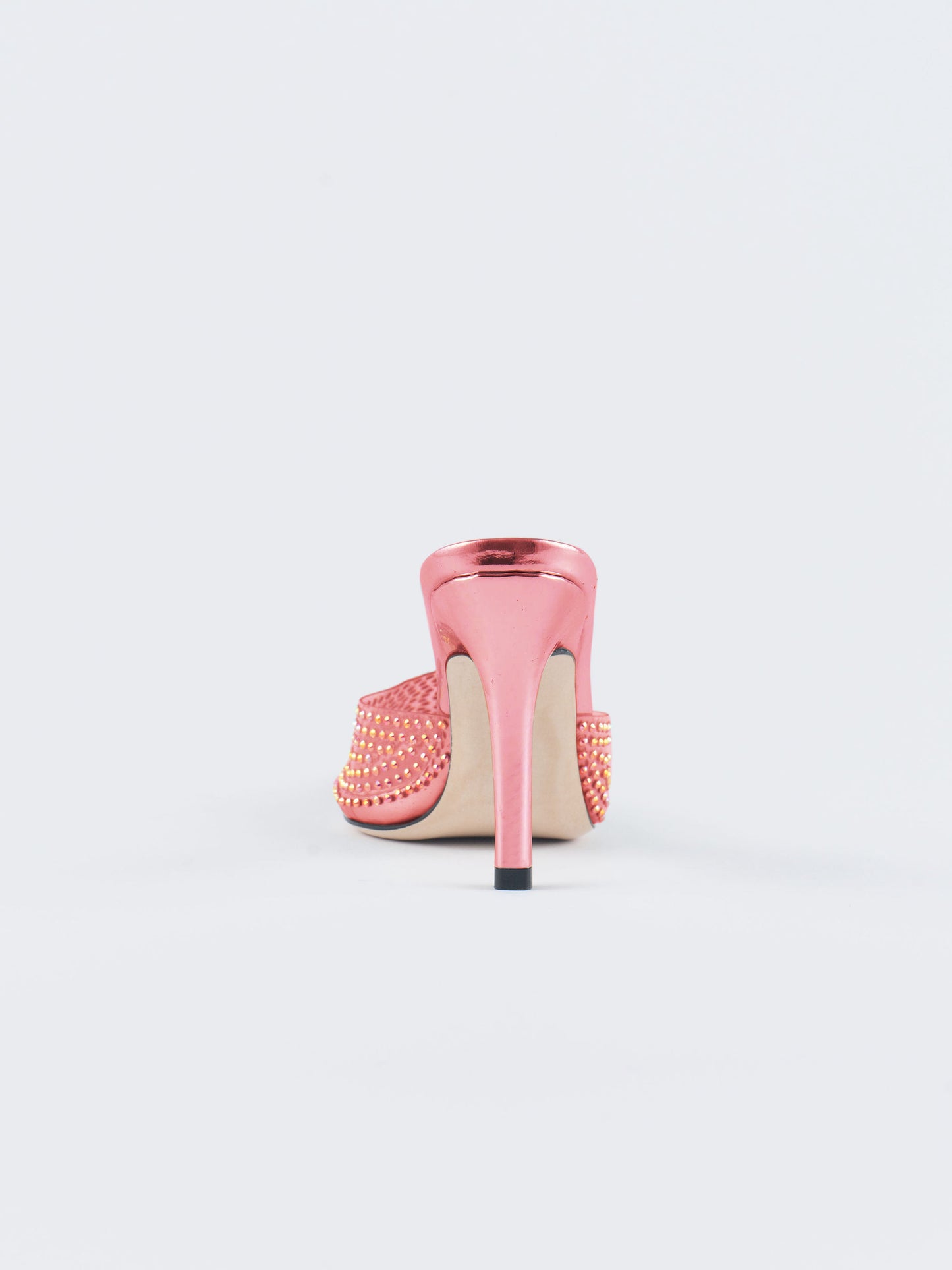 Moonlight Crystal Embellished Sandals - Peach
