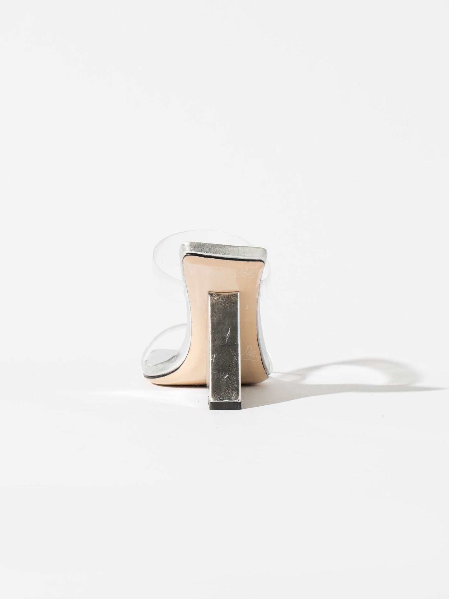 Caramella Geometric Wedge Mules - Electrical Silver