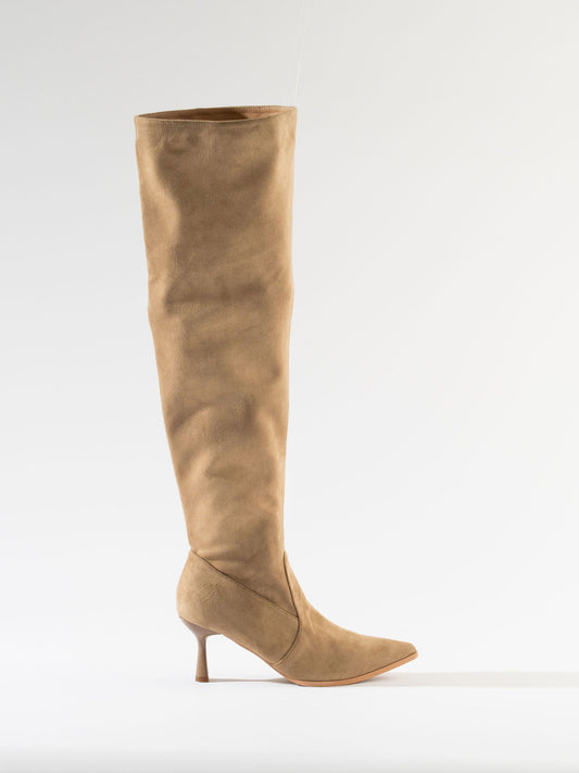 Geminus Pointed-Toe  Suede Boots - Camel