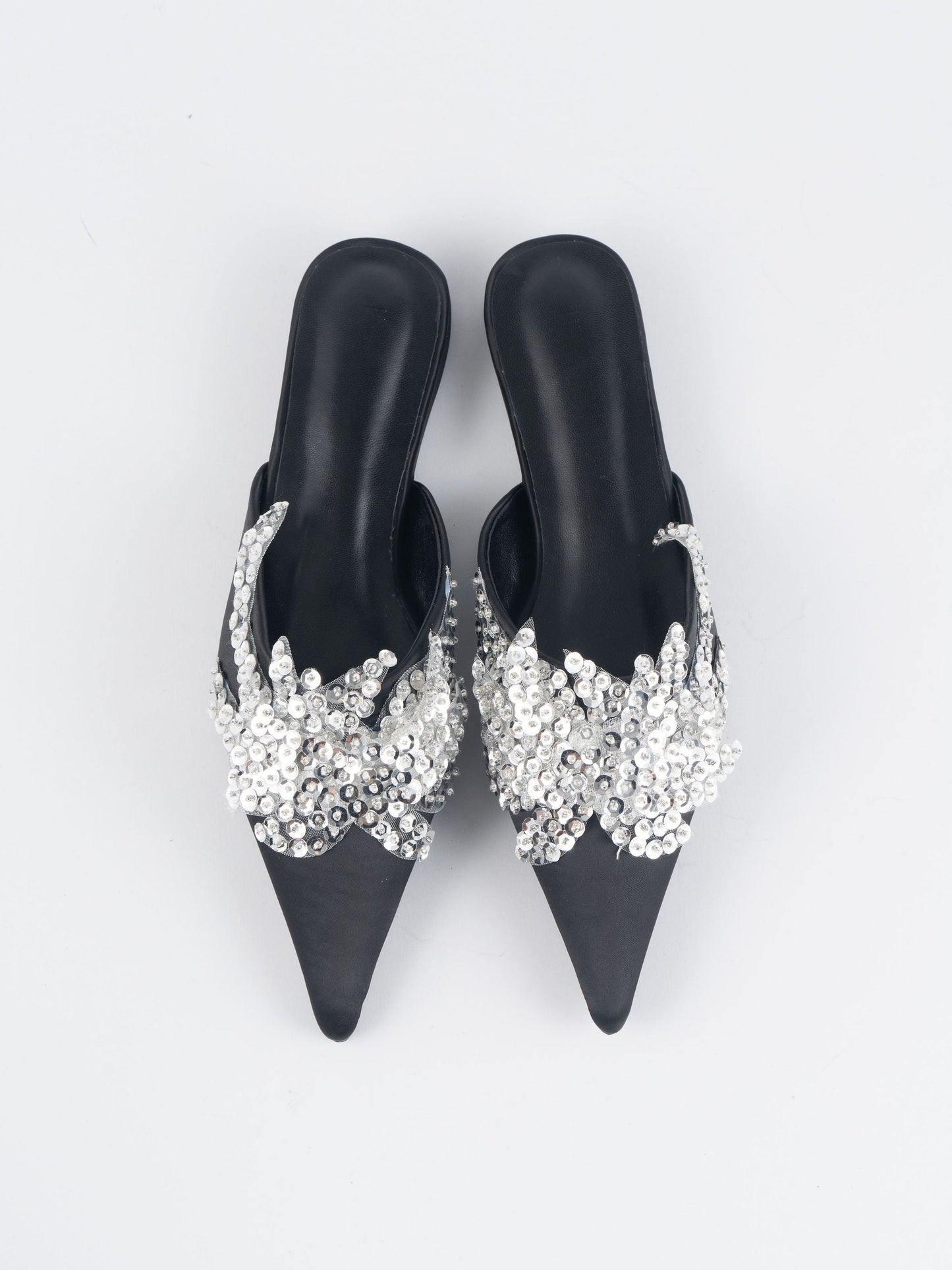 Pairs Shine Pointy Toe Rhinestone Flats - Limited Release